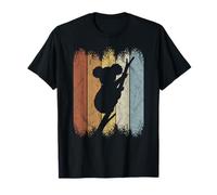 Retro Style Koala Silhouette Casual Climbing Marsupial T-Shirt