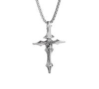 Retro style life and death bone cross pendant, Skull jewelry, Men's personalized retro
