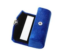 Retro Style Lipstick Case with Mirror, Velour Travel Holder | Pearl Buckle Closure, Flower Pattern, Portable Storage for Lipstick and Lip Liner Pencil, Gift-ready
