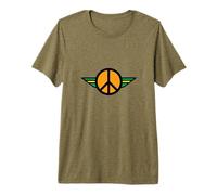 Retro Style Peace Sign with Wings Premium T-Shirt