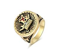 Retro style Pope Cross Titanium Steel Ring, Men's Trendy Personalized Handmade Accessories