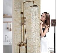 Retro Style Shower Faucet Set Single Handle with Handheld Shower Mixer Taps Wall Mount Antique Bathroom Bath Shower Mixer Faucet