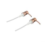 Retro Style Soap and Lotion Dispenser Pumps 2 Pack Compatible with Most Liquid Bottles (Rose Gold)