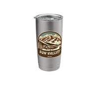 Retro Style Sun Valley Idaho Outdoors Stainless Steel Insulated Tumbler
