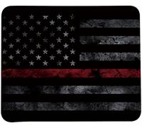 Retro Style The Thin Red Line USA Flag Mouse Pad by (TM) (Thin Red Line)