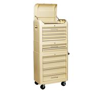 Retro Style Topchest, Mid-Box & Rollcab Combination 10 Drawer Cream (Sealey Ap28Combo2)