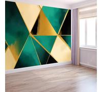 Retro Style Wallpaper Mural Luxury Geometric Triangles Wall Mural, 200 x 140 cm Tapestry for Home Office Dorm Indoor and Outdoor Decoration