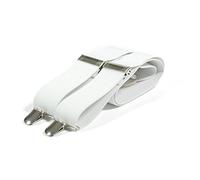 Retro Styler Extra Wide Plain Trouser Braces - White