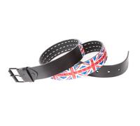 Retro Styler Red, White & Blue 3 Row Union Jack Print Pyramid Studs (Onesize: 110cm)
