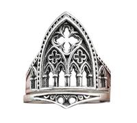 Retro Styles Crosses Cutout Rings Distinctive Crosses Hollow Rings Suitable for the Fashion Forward Individuals Trendy Youth Accessories