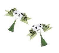 Retro Styles Panda Bows Tassels Hair Clip For Women And Teens Elegant Hair Accesories For Daily Wear And Themed Event