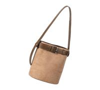 Retro Styles Suedes Bucket Bag Elegant Shoulder Women Fashionable Handbag For Work And Casual Daily Use Women's Elegant Korean