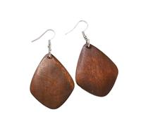 Retro Styles Wood Earrings Lightweight And Stylish Ideal For Autumn And Winter Outfits Adds A Unique Touch To Any Look