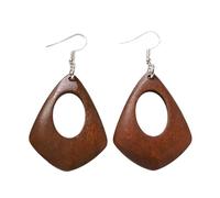 Retro Styles Wood Earrings Lightweight And Stylish Ideal For Autumn And Winter Outfits Adds A Unique Touch To Any Look