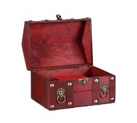 Retro Styles Wooden Accessory Box Secure Locking Mechanism Spacious Compartment Home Decors Collectible Storage Chest Antique Wooden Organizers Box
