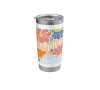 Retro Substitute Teacher Boho Aesthetic Matisse Flower Gift Stainless Steel Insulated Tumbler