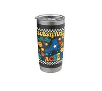 Retro Substitute Teacher Groovy Teachers Appreciation Gift Stainless Steel Insulated Tumbler