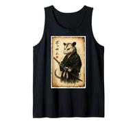 Retro Sumi-e Aesthetic Martial Arts Samurai Warrior Opossum Tank Top