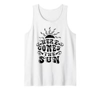Retro Summer Beach Vacation Here Comes Sun Lover Sunshine Tank Top
