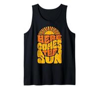 Retro Summer Beach Vibe Vacation Here Comes Sun Vintage Tank Top