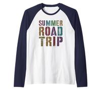 Retro Summer Road Trip Cruise Vacation What's Up Beaches Raglan Baseball Tee