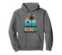 Retro Summer Teacher Teach I Thought You Said Beach Vacation Pullover Hoodie