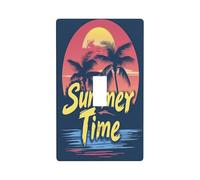 Retro Summer Time Palm Trees Sunset Light Switch Cover Decorative Single Toggle 1 Gang Wall Plate for Kitchen Farmhouse Bedroom Bathroom Art Decor