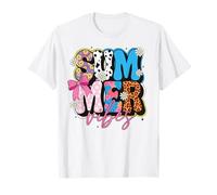 Retro Summer Vibes Floral Cow Leopard Polka Dot Design Women T-Shirt