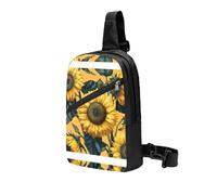 Retro Sunflower Backpack Satchel Multi-Purpose Chest Bag Trekking Waterproof Satchel