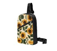 Retro Sunflower Backpack Satchel Multi-Purpose Chest Bag Trekking Waterproof Satchel