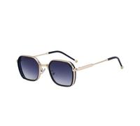 Retro Sunglasses For Men, Metal Temples, Simple Double Bridge Outdoor Punk Uv400(C2)