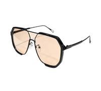 Retro Sunglasses - Oversized Square Pilot Frame, Double Bridge UV400 Eyewea | Vintage Pilot Shades, Wide Tinted Lenses | Fashion Eyeglasses for Beach Driving Fishing Golf Travel Vacation Summer Work