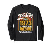 Retro Sunset 53 Years of Awesome Born 1973-53rd Birthday Long Sleeve T-Shirt
