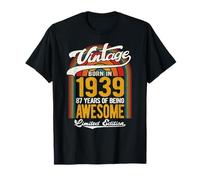 Retro Sunset 87 Years of Awesome Born 1939-87th Birthday T-Shirt