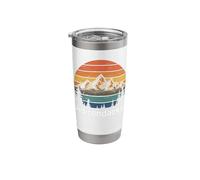 Retro Sunset Adirondacks Hiking Stainless Steel Insulated Tumbler