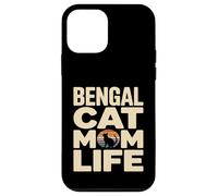 Retro Sunset Bengal Cat Mom Life Case for iPhone 12 mini