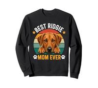 Retro Sunset Best Ridgie Mom Ever Rhodesian Ridgeback Owner Sweatshirt
