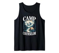 Retro Sunset Camp Counselor Wilderness Staff Member Outing Tank Top