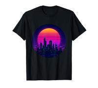 Retro Sunset City Skyline T-Shirt