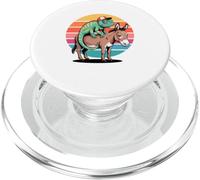 Retro Sunset Donkey Chameleon Donkeys PopSockets PopGrip for MagSafe