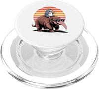 Retro Sunset Echidna Mole Spiny Anteater PopSockets PopGrip for MagSafe
