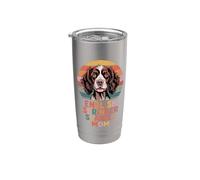 Retro Sunset English Springer Spaniel Mom Sprocker Stainless Steel Insulated Tumbler