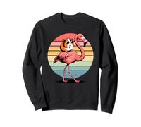 Retro Sunset Flamingo Guinea Pig Flamingos Sweatshirt