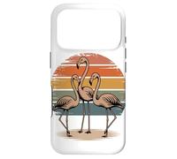 Retro Sunset Flamingo Silhouette Flamingos Case for iPhone 17 Pro