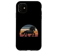 Retro Sunset Galloping Gypsy Cob Draft Horse Gypsy Vanner Case for iPhone 11