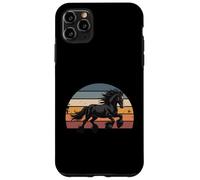 Retro Sunset Galloping Gypsy Cob Draft Horse Gypsy Vanner Case for iPhone 11 Pro Max