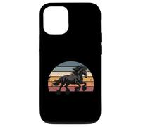 Retro Sunset Galloping Gypsy Cob Draft Horse Gypsy Vanner Case for iPhone 12/12 Pro