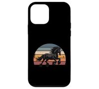 Retro Sunset Galloping Gypsy Cob Draft Horse Gypsy Vanner Case for iPhone 12 mini