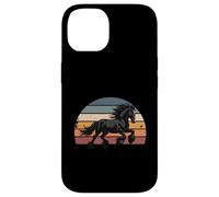 Retro Sunset Galloping Gypsy Cob Draft Horse Gypsy Vanner Case for iPhone 14