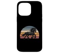 Retro Sunset Galloping Gypsy Cob Draft Horse Gypsy Vanner Case for iPhone 14 Pro Max